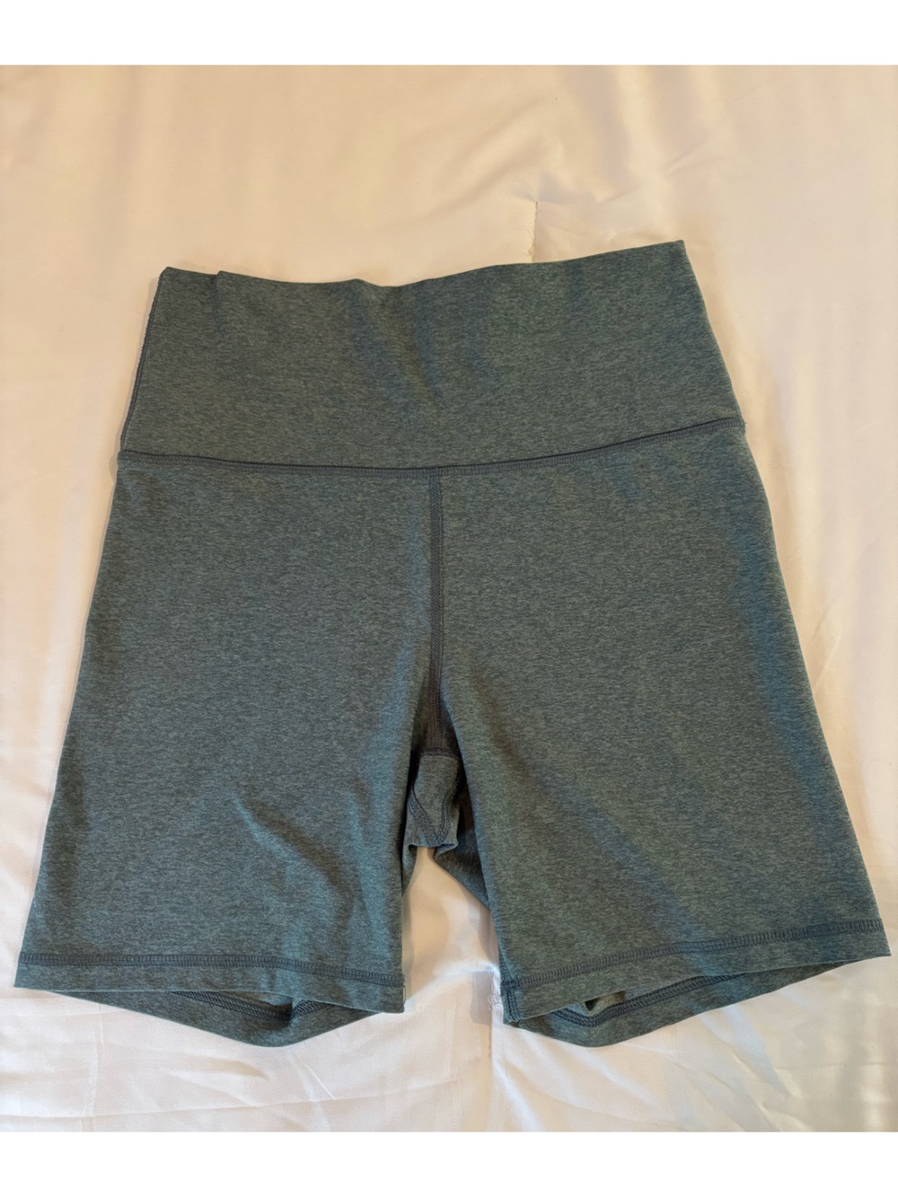 Old Navy Heather Teal High-Waist Athletic Bike Shorts